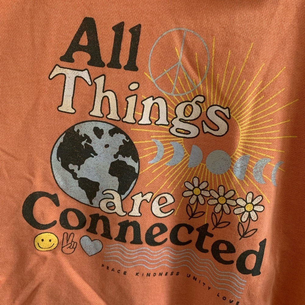 Old Navy Sweatshirt “All Things Are Connected” XL - Picture 2 of 7